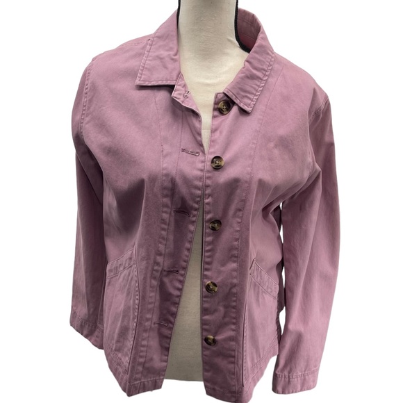 a.n.a. Cotton Button Up Collar Jacket Size Medium - Picture 12 of 12